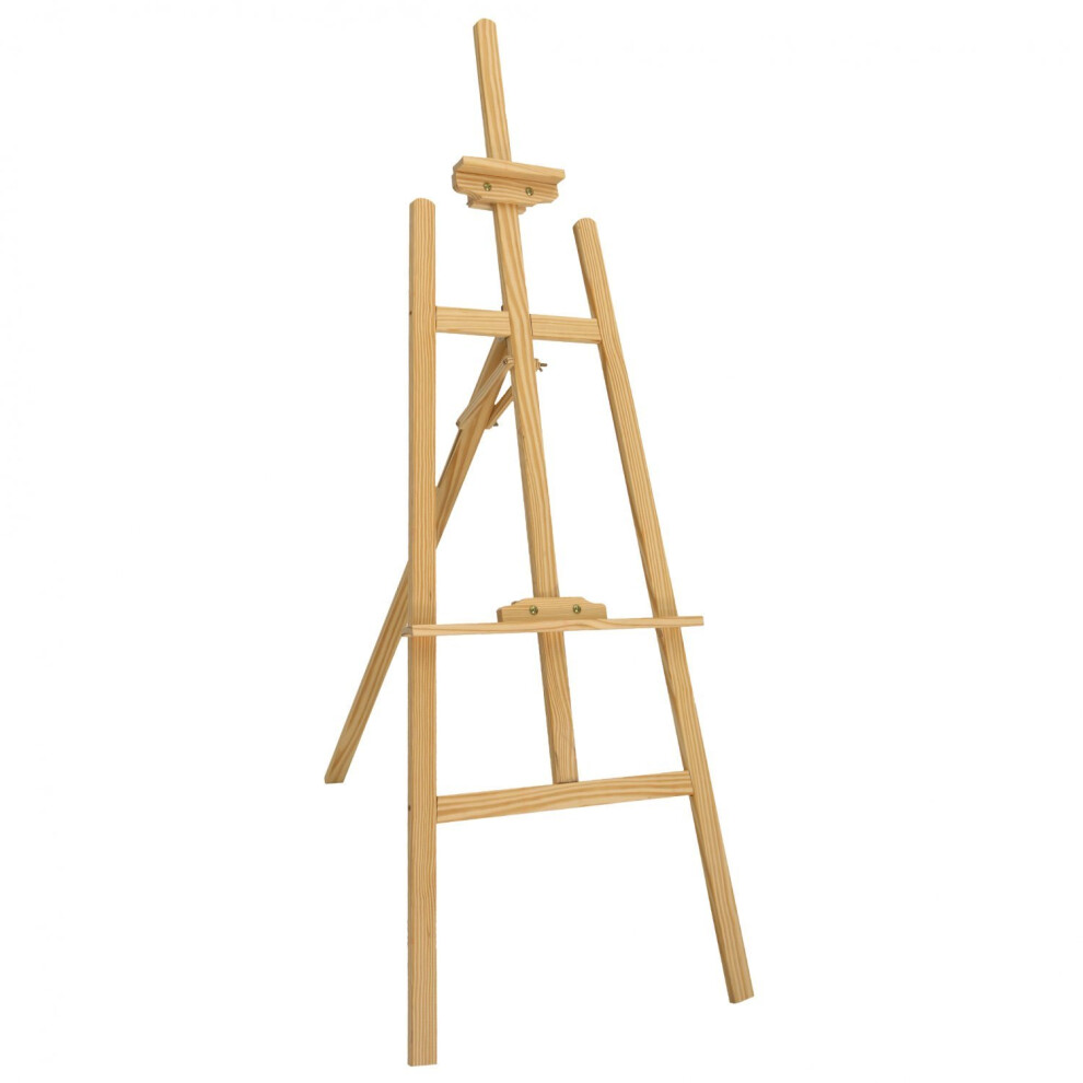 Oypla 5Ft Wooden Tripod A-Frame Easel | Art Canvas Stand For Painting Brown