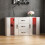 Home Discount (White) Astro 2 Door 3 Drawer LED Sideboard Large Cabinet 1