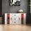 Home Discount (White) Astro 2 Door 3 Drawer LED Sideboard Large Cabinet 2