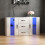Home Discount (White) Astro 2 Door 3 Drawer LED Sideboard Large Cabinet 7
