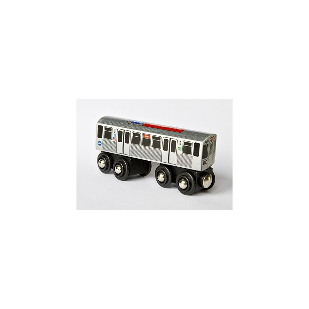 Munipals MP0311OR Wooden Subway L Train Chicago CTA Orange Line Midway Airport