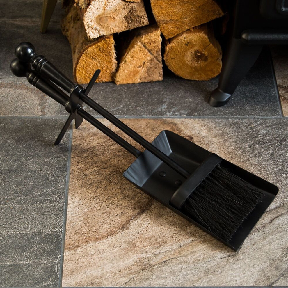 Shovel Brush Companion Set Fireplace Tools Iron