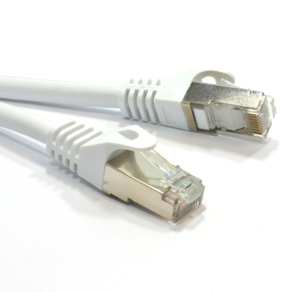 kenable Cat6A SSTP Snagless RJ45 Network Ethernet 10GIG Cable  0.5m WHITE