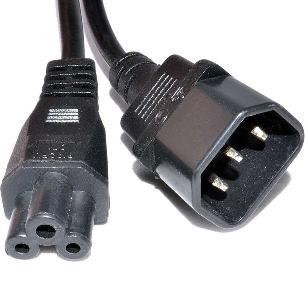 kenable IEC Plug C14 to Cloverleaf Plug C5 Converter Adapter Power Cable 0.5m