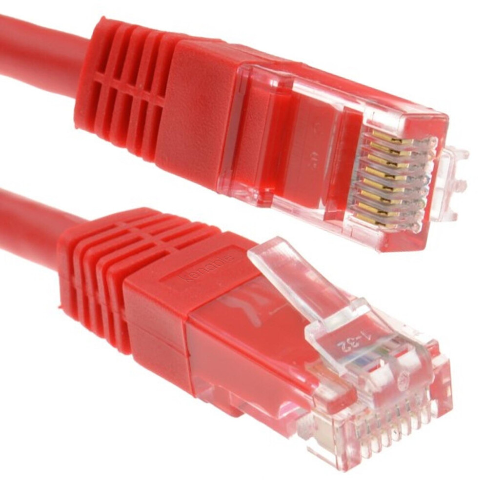 kenable Red Network Ethernet RJ45 Cat 5E UTP PATCH LAN COPPER Cable  1m