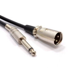Instrument Cable XLR 3 Pin Plug to 6.35mm Male Mono Jack Plug Cable 3m