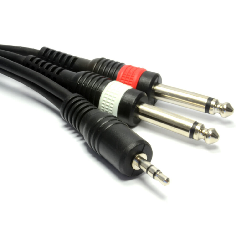 kenable PULSE Shielded 3.5mm Stereo Jack to 2 x 6.35mm Mono Jack Cable 30cm