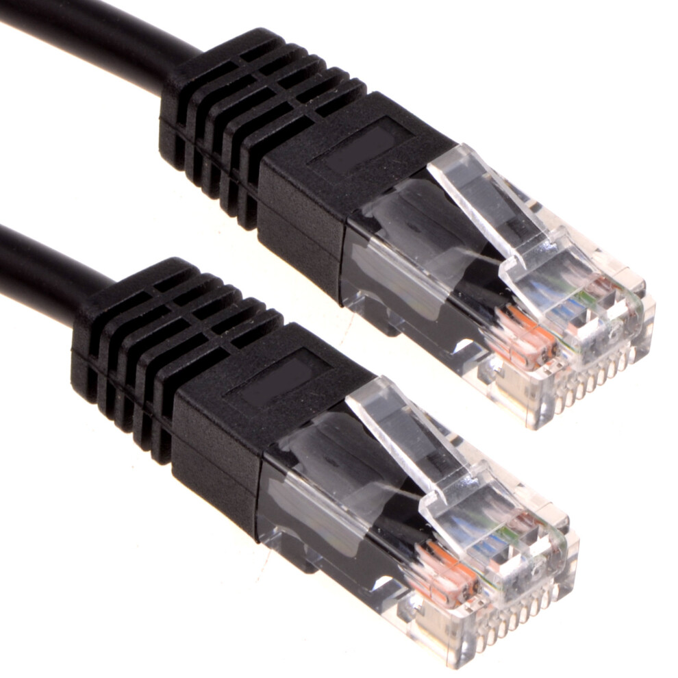 kenable Black Network Ethernet RJ45 Cat 5E UTP PATCH LAN COPPER Cable Lead  1m