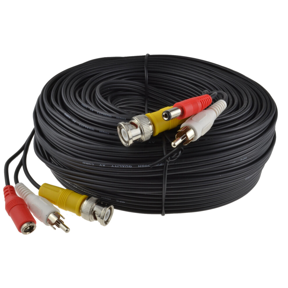 kenable CCTV Lead BNC Video RCA Phono Audio and 2.1mm DC Power Cable 30m