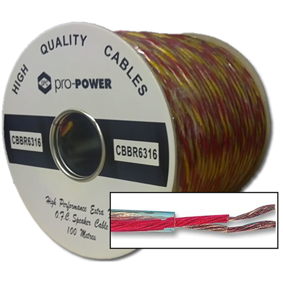 Kenable High Performance Extra Flexible Ofc 189 Strand Speaker Cable Reel 100M