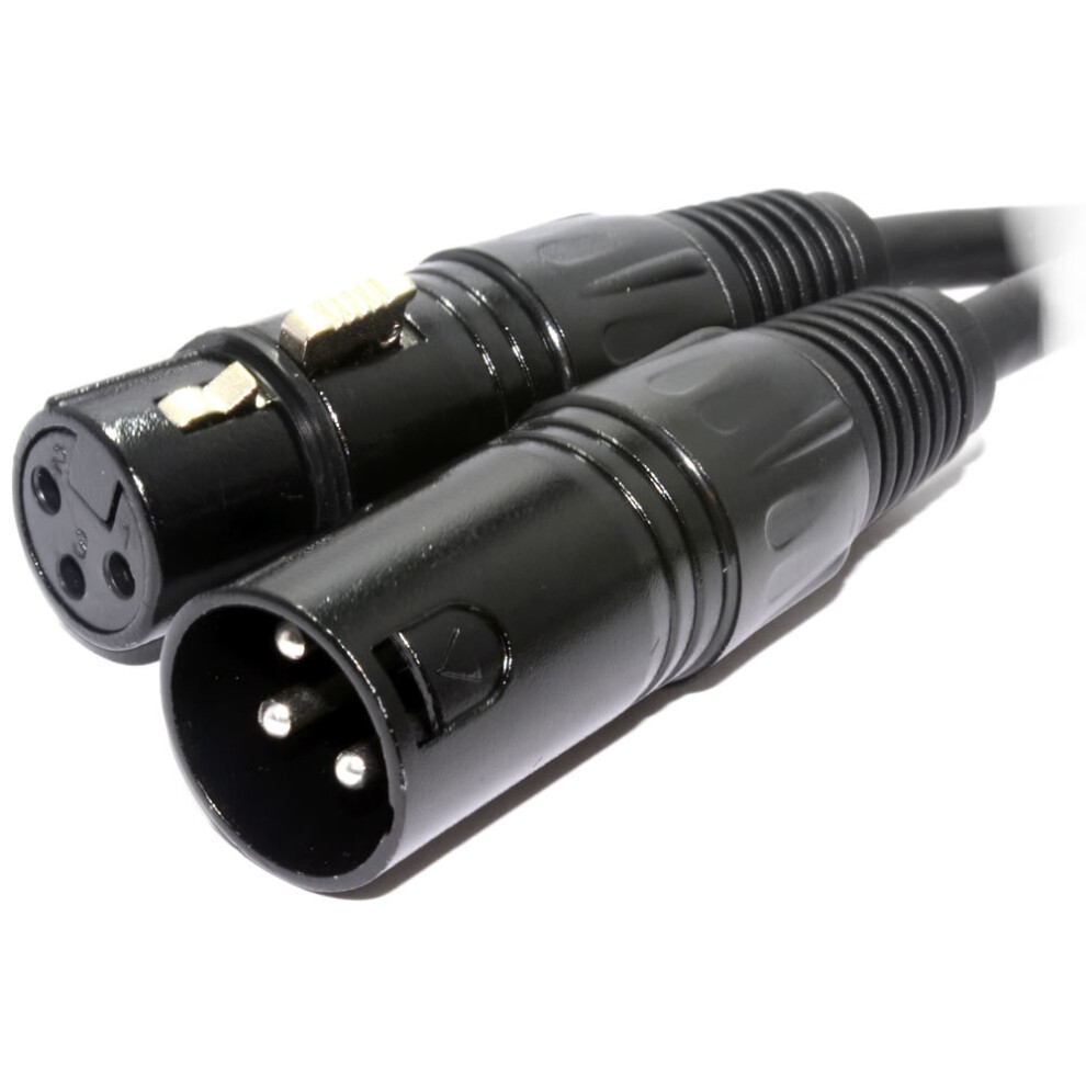 Kenable Pulse Dmx Shielded Stage Xlr Lead 3 Pin Male To Female Cable & Tie 5M