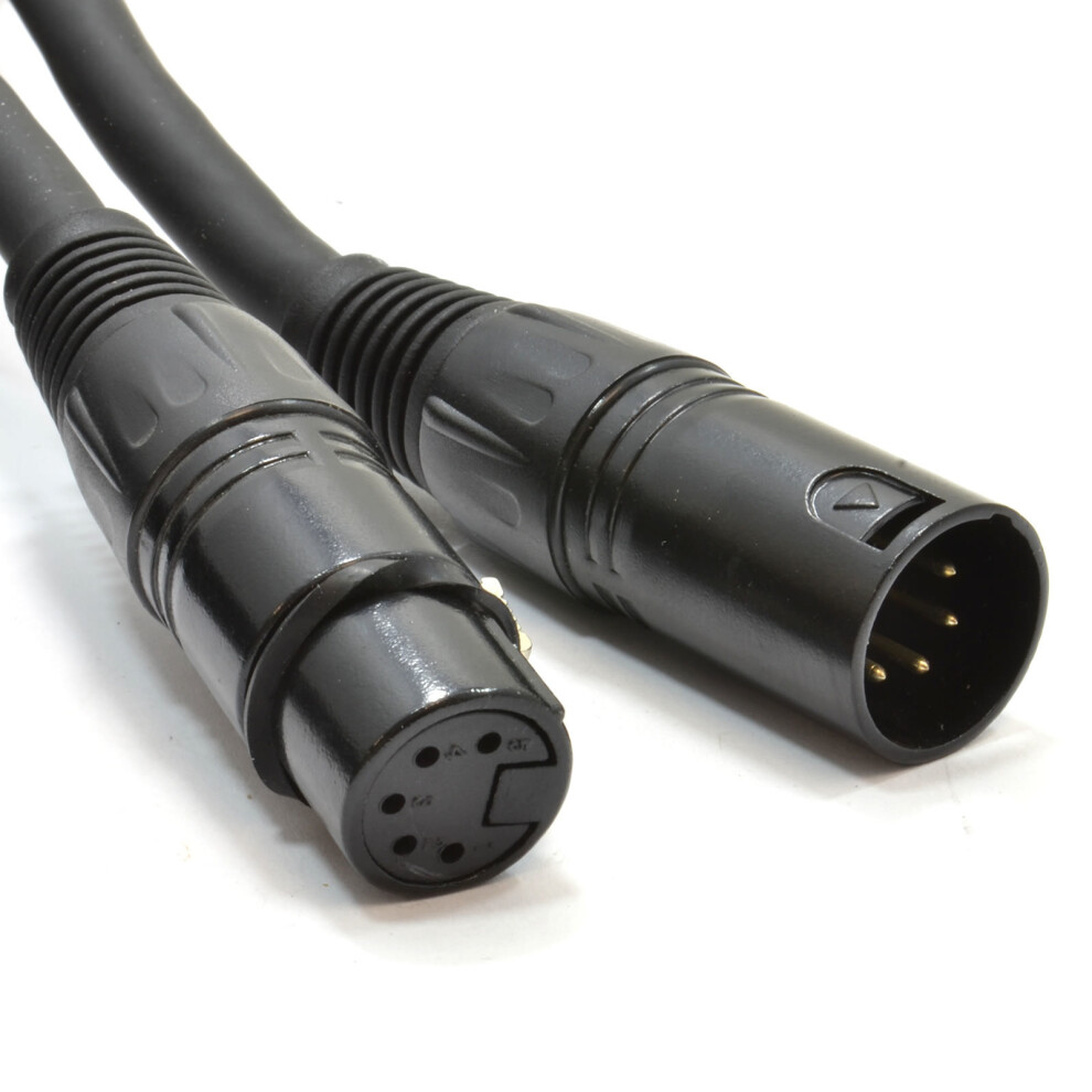 Kenable Pulse Dmx Spiral Shielded Insulated 5 Pin 2 Pair Male Female Cable 5M