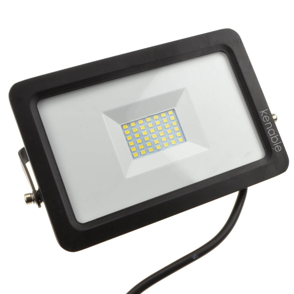 kenable Outdoor Security LED Floodlight 30W 2400 Lumens Lightweight Design