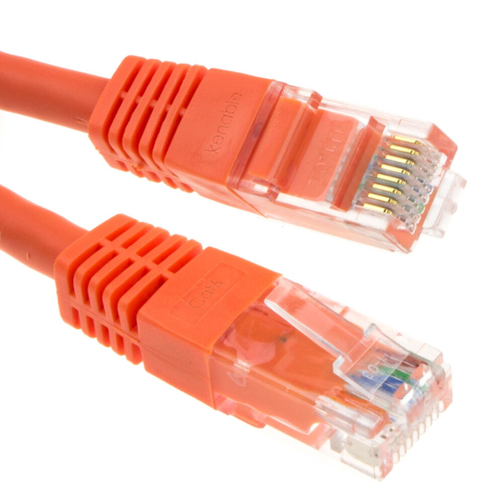 kenable Ethernet Network Cable Cat6 GIGABIT RJ45 COPPER Internet Patch Lead 0.5m Orange