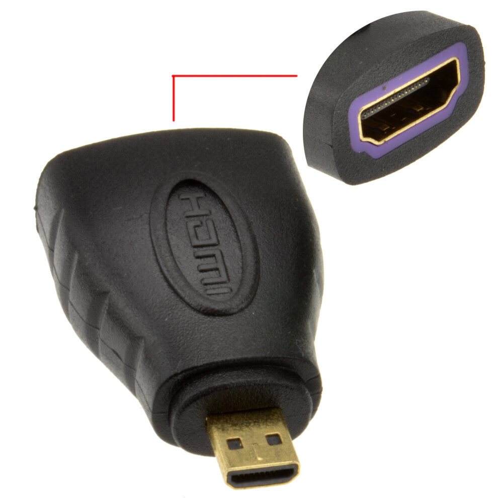 Kenable Hdmi A Type Socket To Hdmi Micro D Male Plug Adapter Gold Contacts