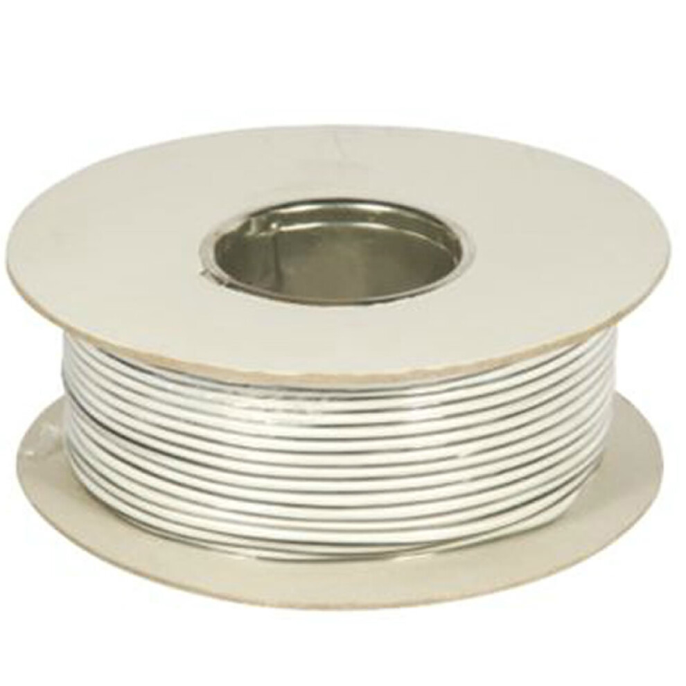 79 Strand Speaker Wire Copper Cable 100M Reel White 5055383440993