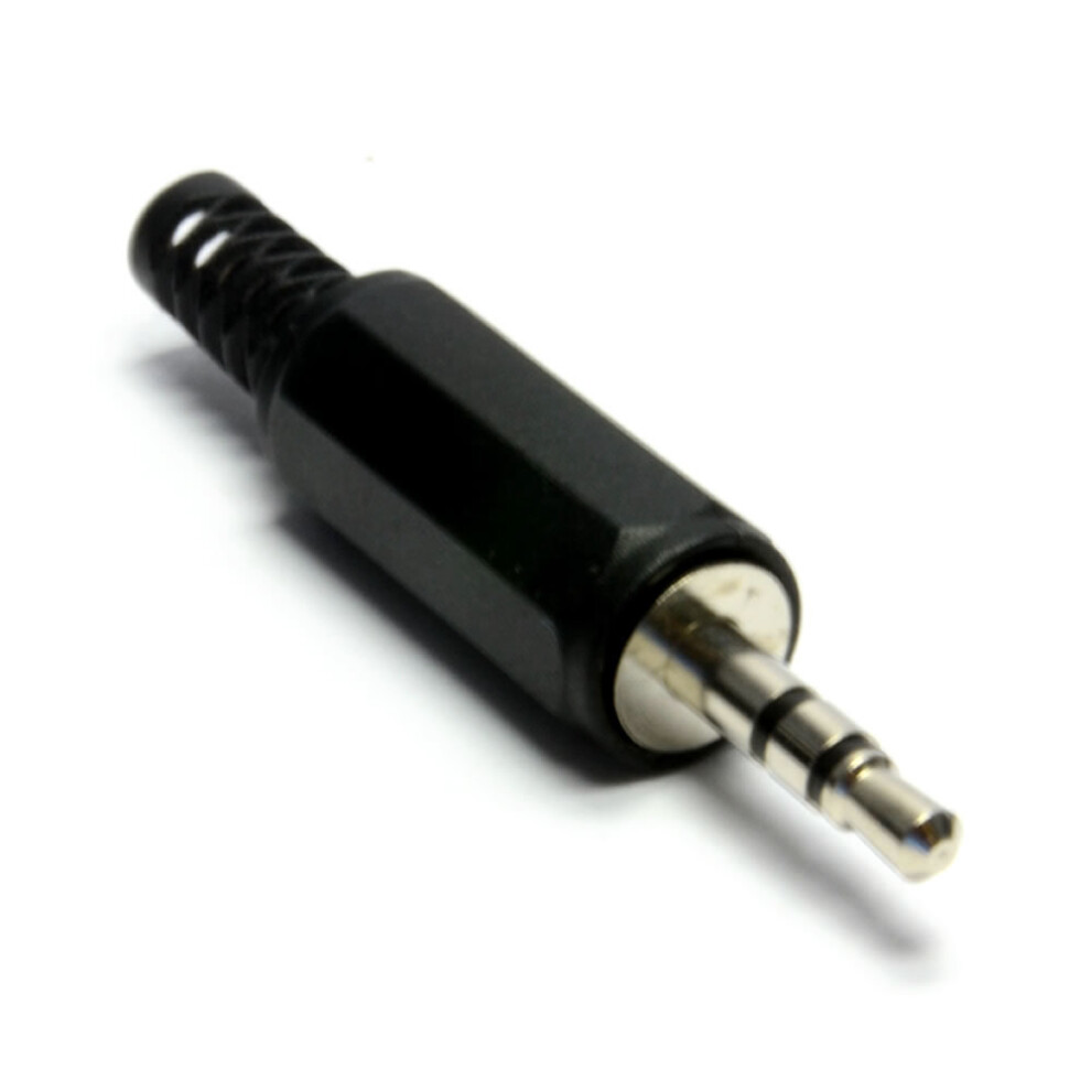 Kenable 3.5Mm Male Plug Stereo Audio Solder Terminal Connection Black