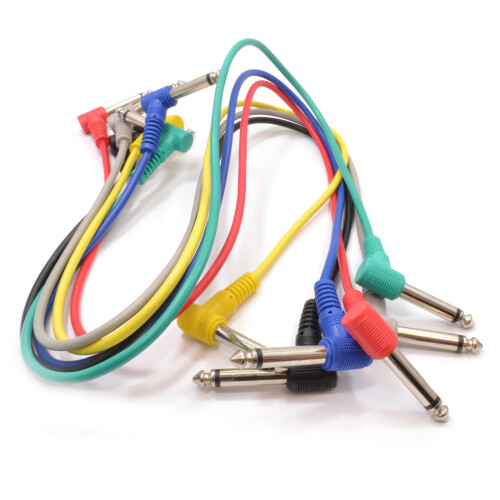 kenable kenable [6 Pack] 6.35mm Mono Mixing Desk Screened Patch Cables 60cm 0.6m 2