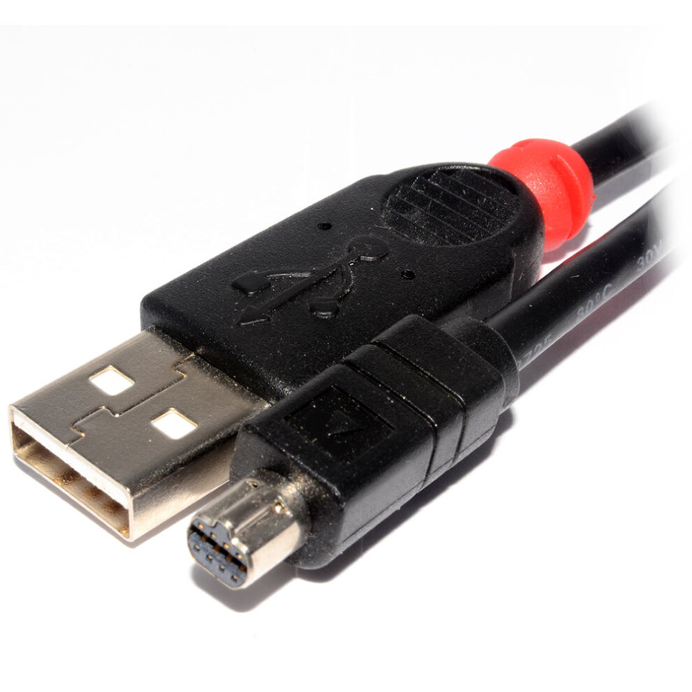 kenable Lindy Mini USB Camera Cable Oval with Bump For HP & Nikon Digital Cameras 2m