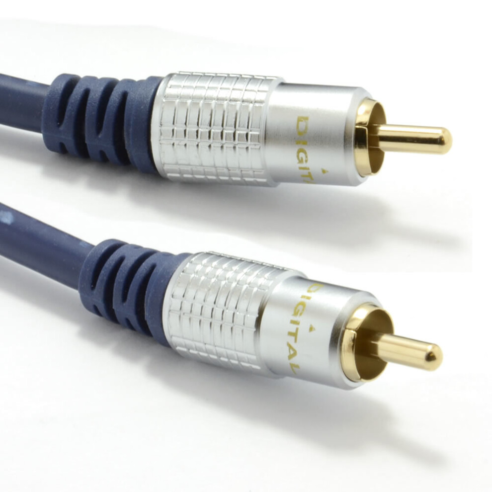 kenable Pure HQ OFC SPDIF Digital Audio 75Ohm Subwoofer Cable Gold  1m