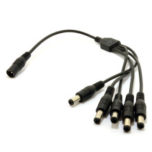 DC Power Splitter 5 way Adapter 2.1mm CCTV 12V PSU to 5 LED/Camera Cable