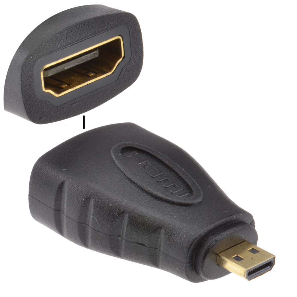 kenable HDMI Female Socket to Micro HDMI Male Plug Adapter for HDMI Cables