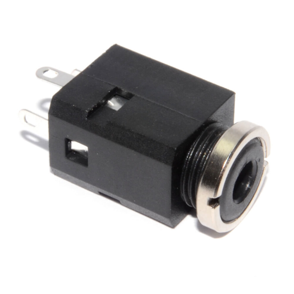 Kenable 3.5Mm 3 Pole Stereo Jack Socket Solder Chassis Mount Straight [5 Pack]