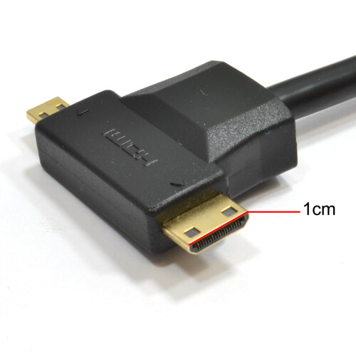 kenable kenable HDMI A to Micro D & MINI C HDMI Multi Use Androids & Tablets Cable 1m 2