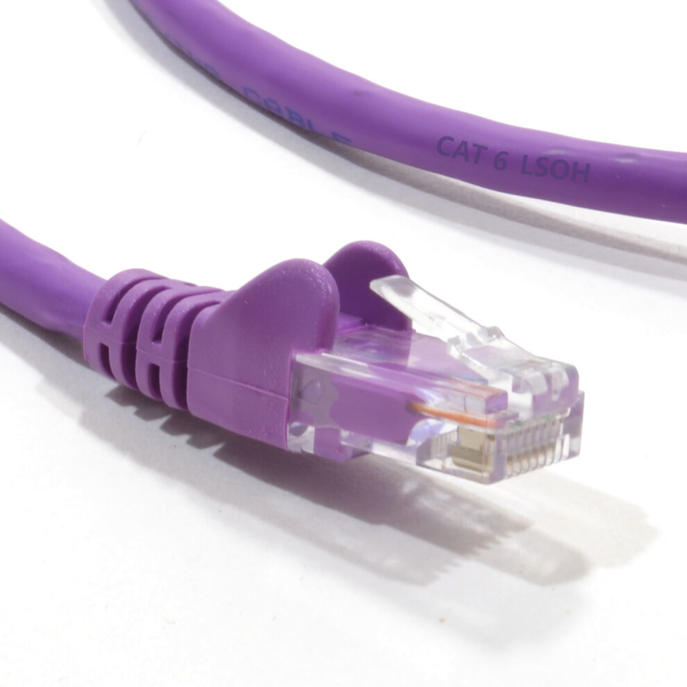 kenable C6 CAT6 CCA UTP RJ45 Ethernet LSZH Networking Cable Purple  0.5m