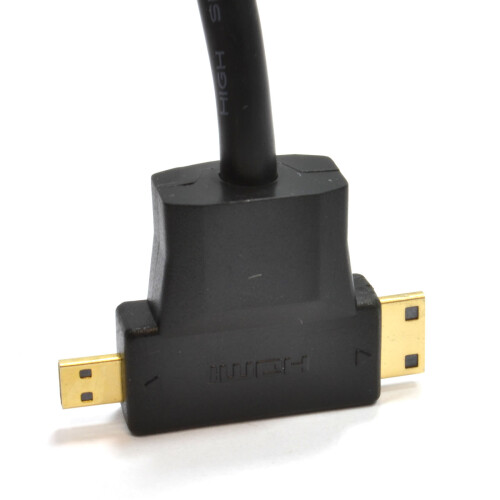 kenable kenable HDMI A to Micro D & MINI C HDMI Multi Use Androids & Tablets Cable 1m 1