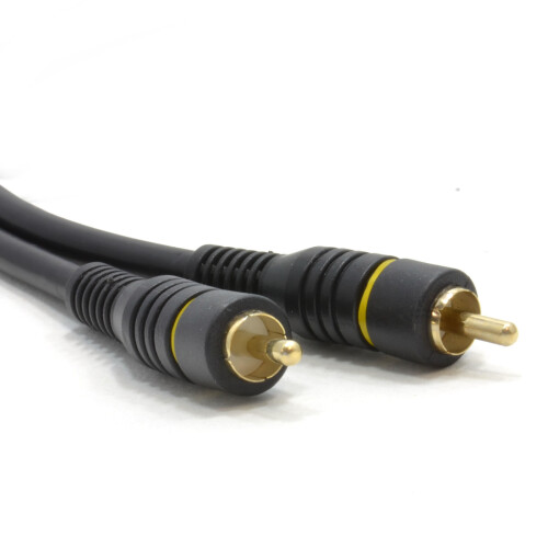 kenable Premium 75 Ohm Digital Audio COAX Gold Plated RCA Phono Cable 2m 2