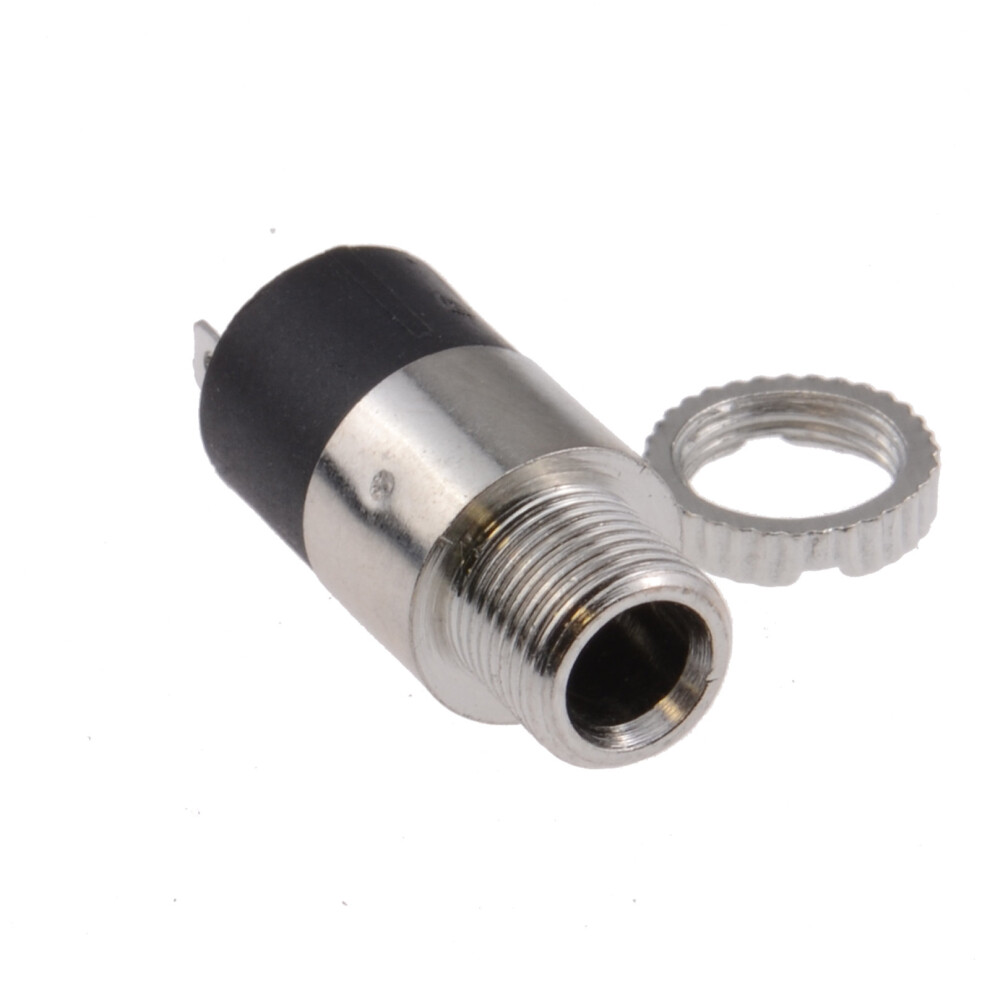 3.5Mm Jack 3 Pole Stereo Panel Mount Solder Terminal With Locking Nut 5055383456741