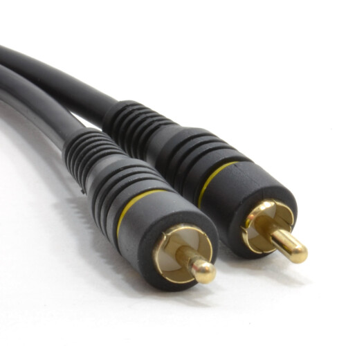 kenable Premium 75 Ohm Digital Audio COAX Gold Plated RCA Phono Cable 2m