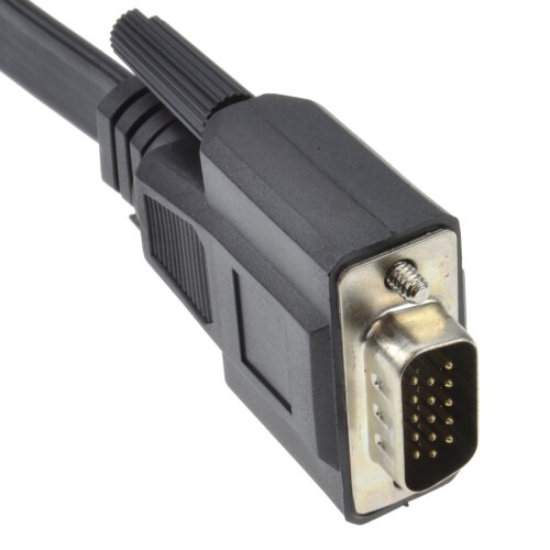 kenable kenable Flat 15 Pin VGA Cable Male Plug to Female Socket Extension Cable 2m 2