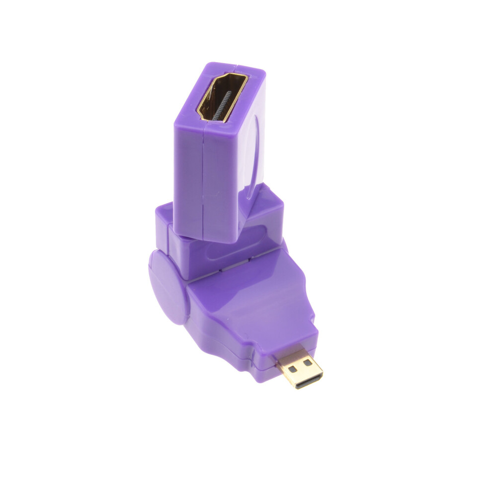 Kenable Hdmi Socket To Micro Plug 360 Degree Multi Angle Rotating Adapter