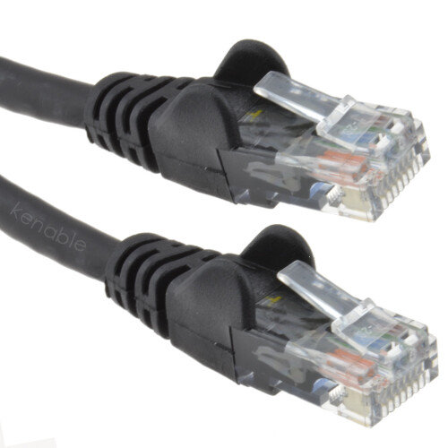 kenable kenable C6 CAT6 CCA UTP RJ45 Ethernet LSZH Networking Cable Black 25m 1