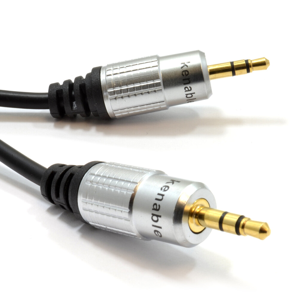 Pro Audio 3.5mm Stereo Jack to Jack Sound Cable Lead Gold 3m