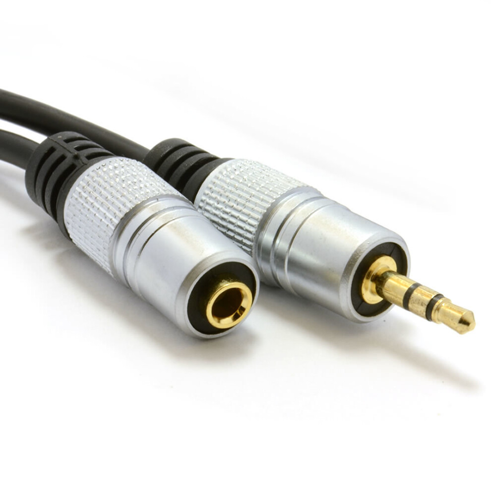 Pro Audio Metal 3.5Mm Jack Stereo Headphone Extension Cable 3M Gold 5055383469482