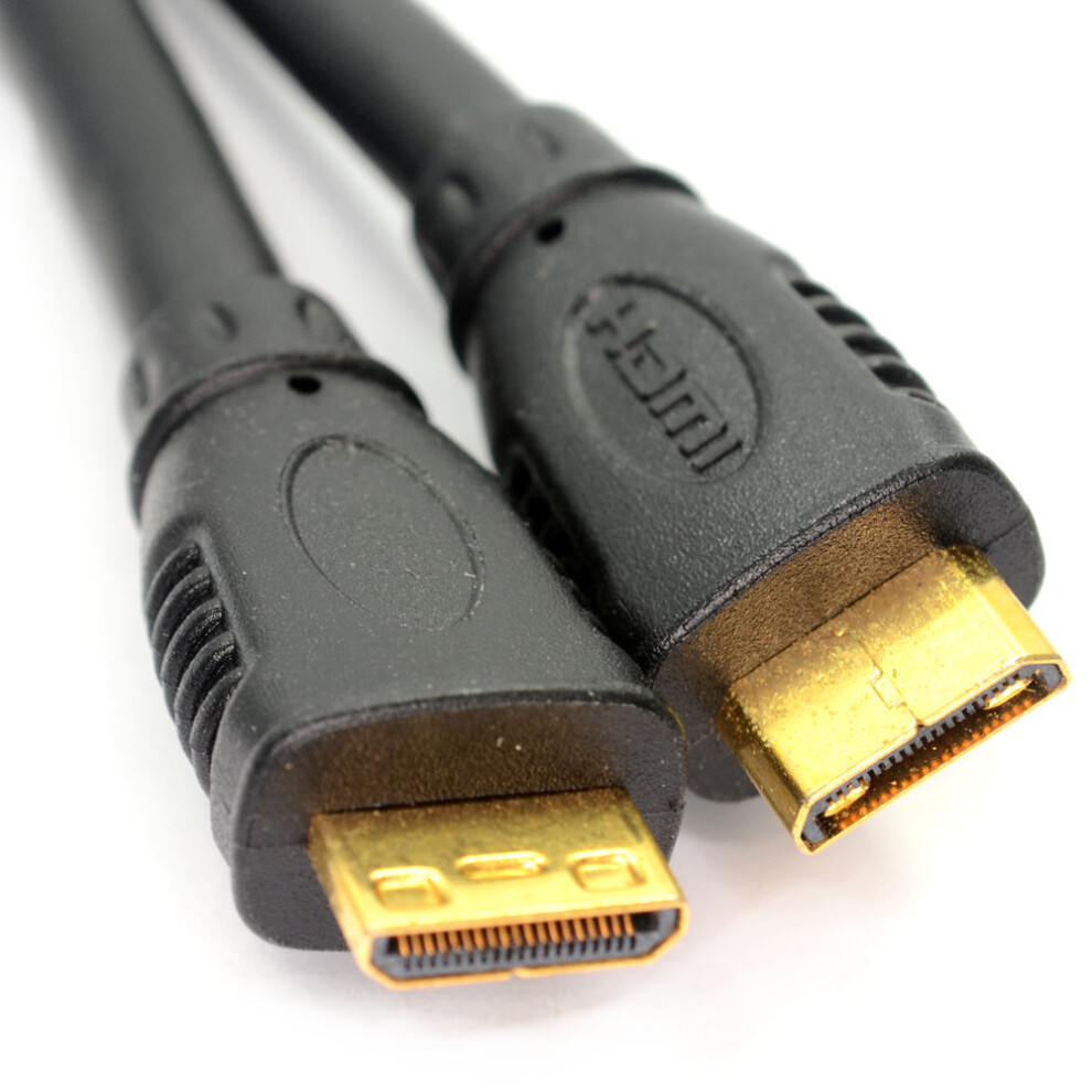 kenable Mini HDMI Type C Male Plug to Mini HDMI Type C Male Cable Lead GOLD 2m