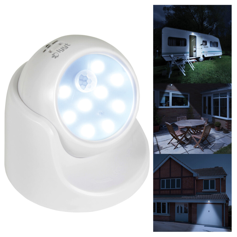 Wireless LED Motion Sensor 360 Degree Weatherproof SMD LED Light White