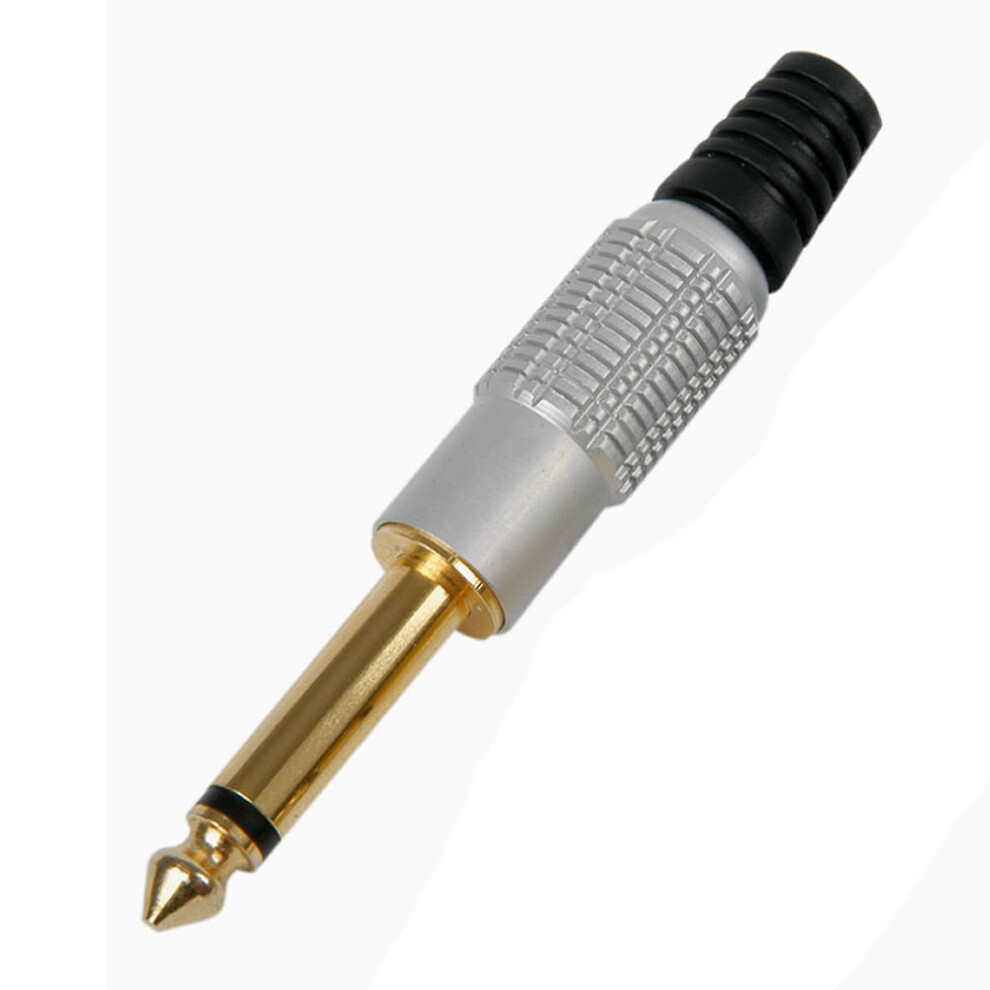 Kenable 6.35Mm Mono Solder Terminal For 6Mm Audio Cables Aluminium Cover