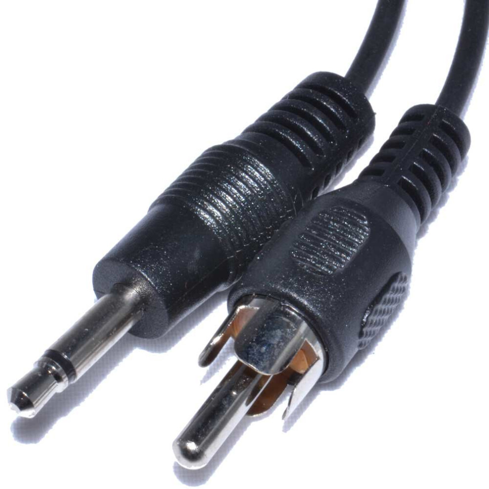 kenable 3.5mm Mono Jack Plug To Single RCA Phono Plug Cable Nickel 2m