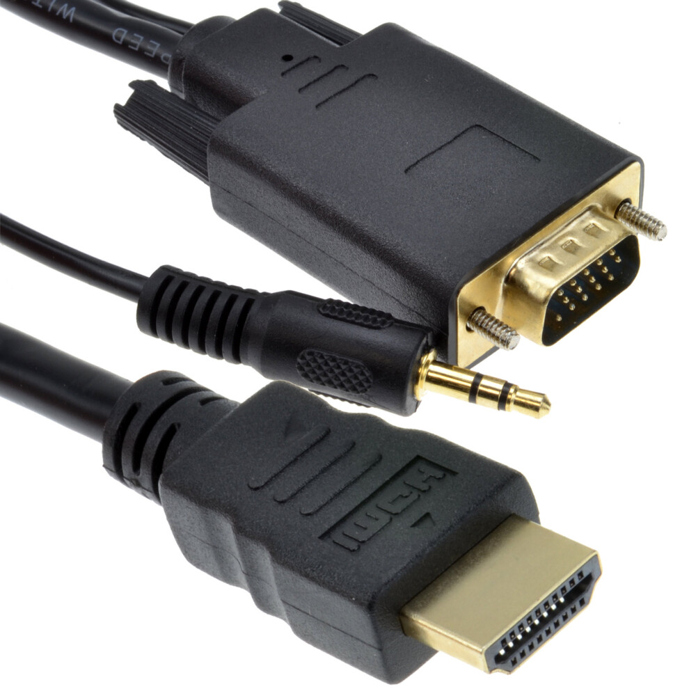 kenable HDMI to SVGA with Audio PC or Laptop to Monitor TV Video Cable  1m