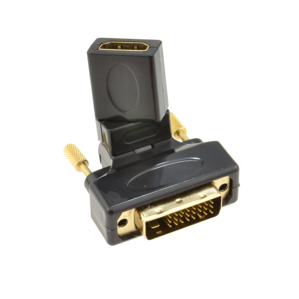 kenable Rotating Multi Angle Female HDMI to Male DVI D Plug 24+1 pin Adapter