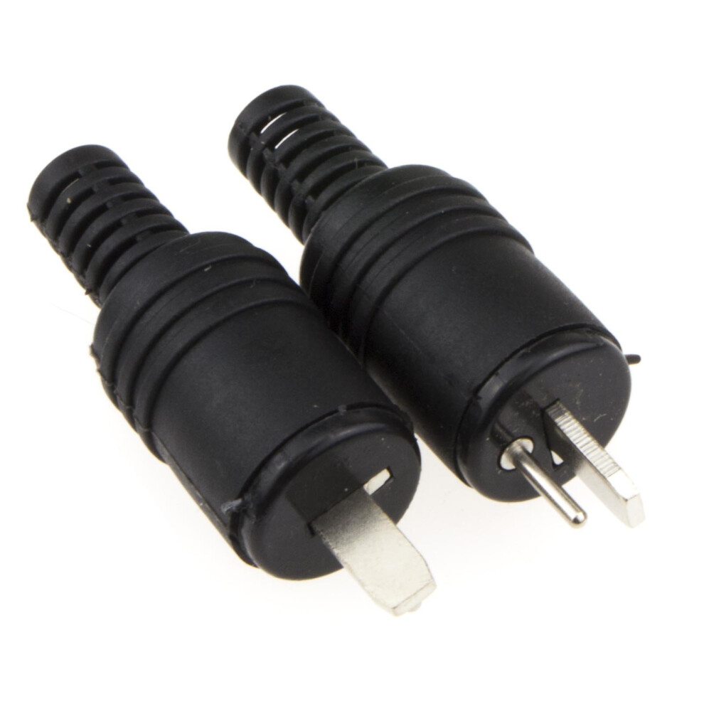 kenable 2 pin DIN Plug Speaker and HiFi Connector Screw Terminals Strain [2 Pack]