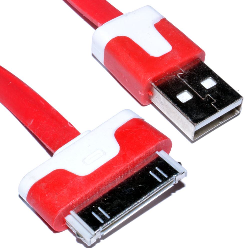 Kenable Na 30 Pin Data & Charging Usb Flat Cable 2M Red