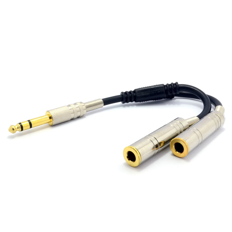 kenable PRO 6.35mm Stereo Jack Splitter Cable Adapter Lead Plug to 2 x Sockets