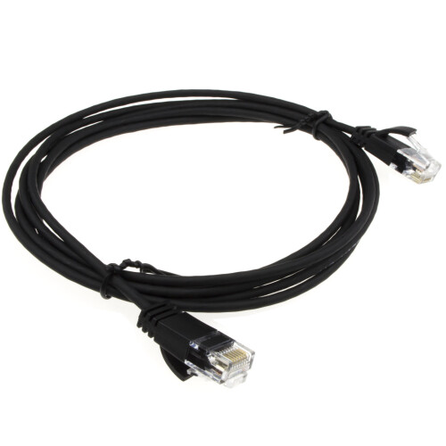 kenable kenable SLIM Cat 6 Full Copper RJ45 Ethernet Network Internet Cable 2m Black 1