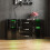 Home Discount (Black) Astro 2 Door 3 Drawer LED Sideboard Large Cabinet 8