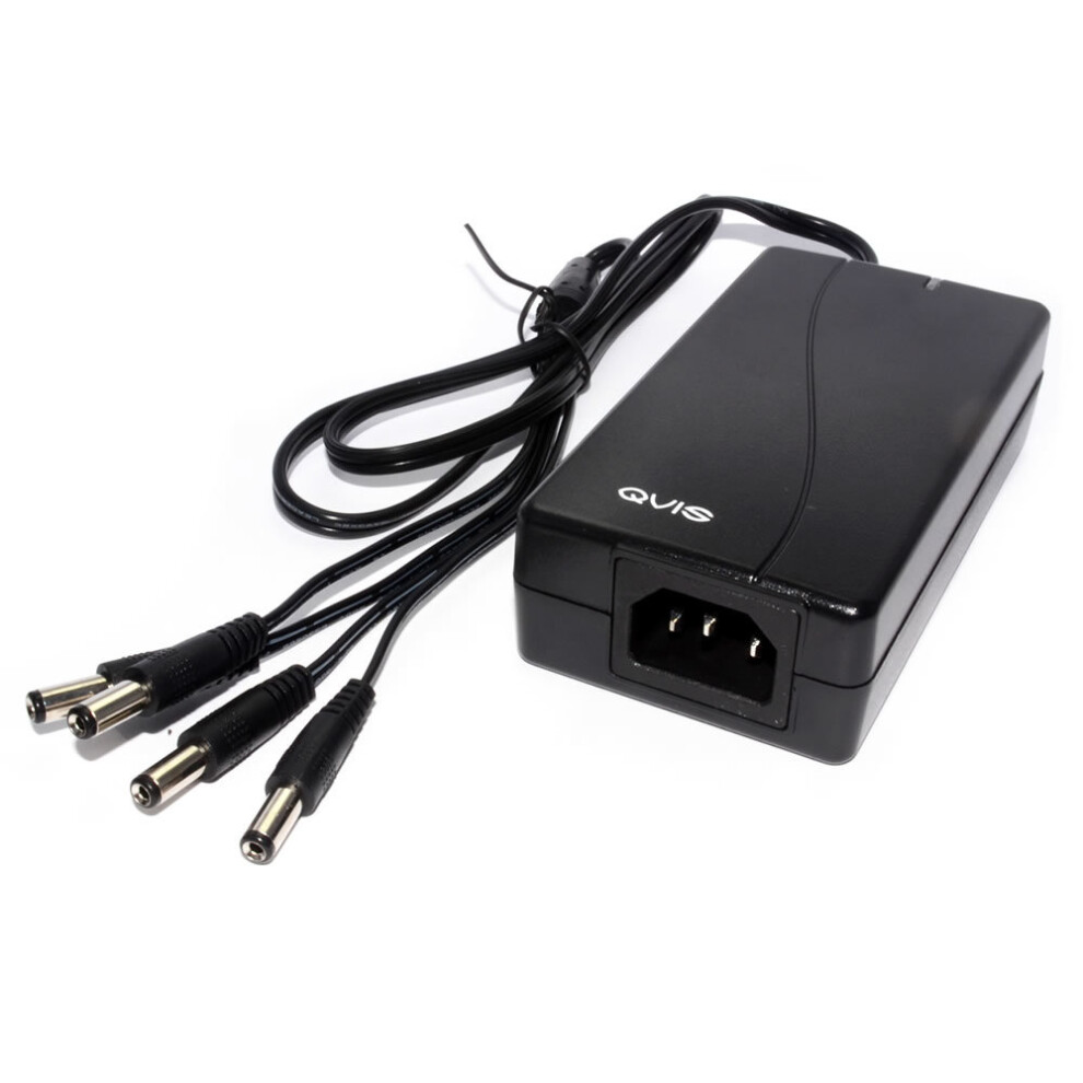 kenable CCTV Camera Power 12V 5A 5000mA PSU with 4 x 2.1mm DC Adapters